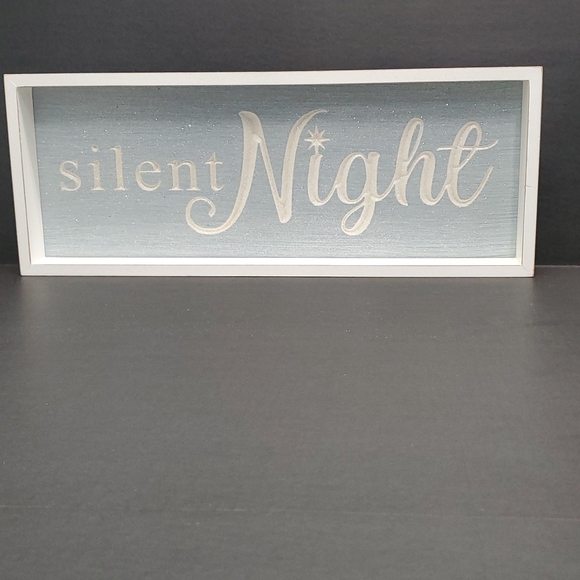 Glitter Silent Night Sign - Picture 2 of 3